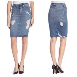Good American Distressed Denim Pencil Skirt- Size 4 (27)